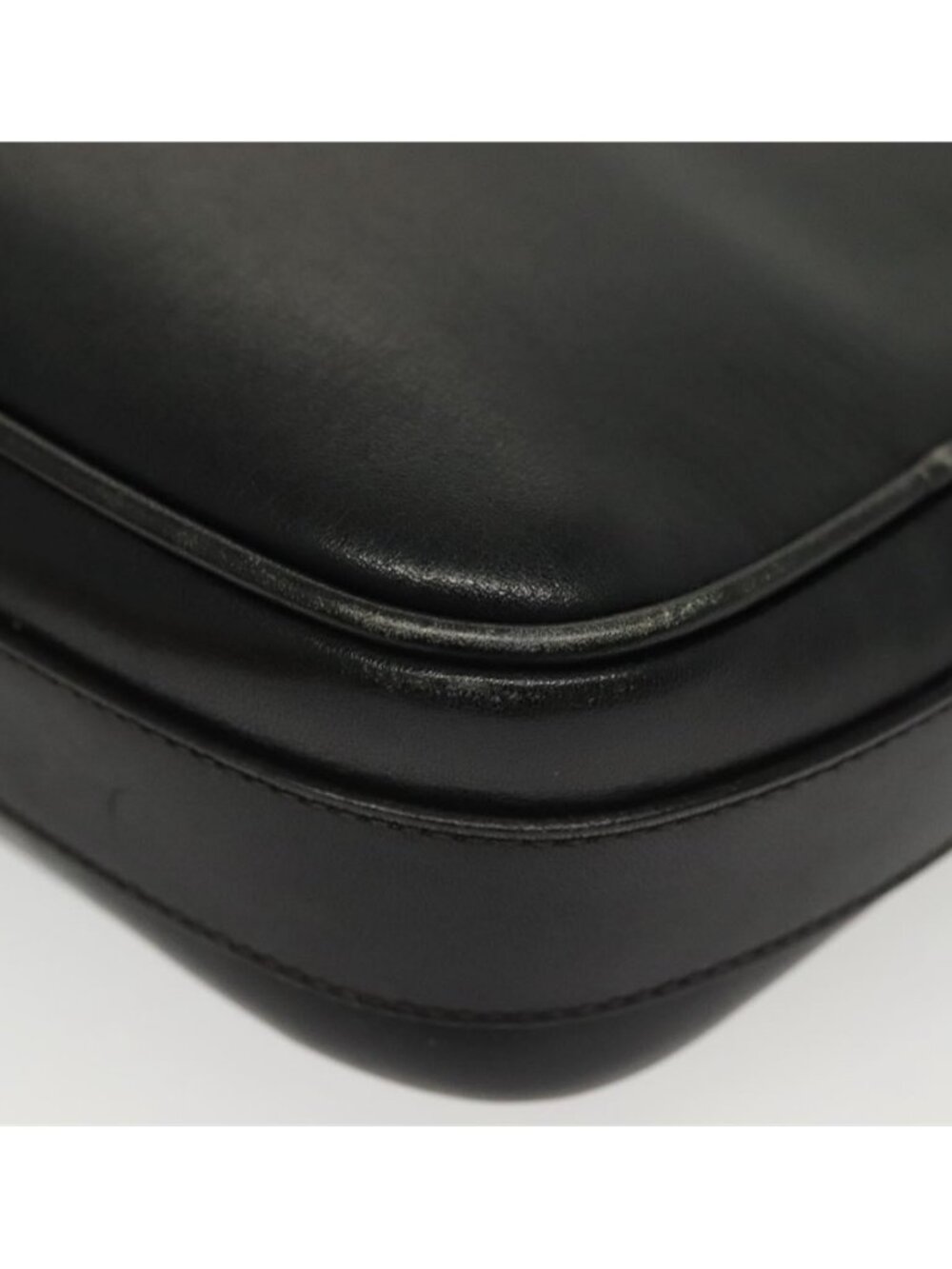 Authentic CELINE Shoulder Bag Leather Navy Gold - Picture 3 of 16